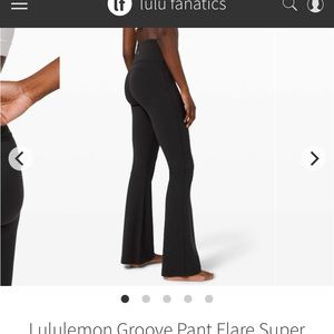 Lululemon super high rise groove flare pant size 4
